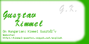 gusztav kimmel business card